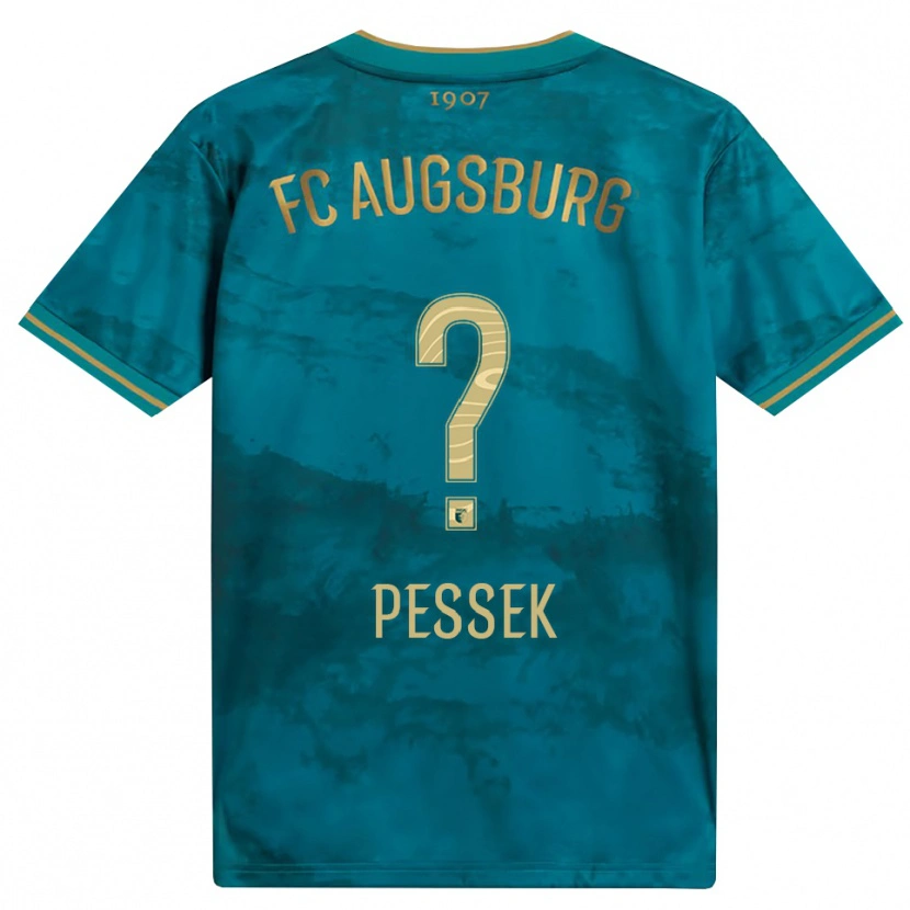 Danxen Enfant Maillot Luca Pessek #0 Vert Marron Tenues Extérieur 2026/27 T-Shirt