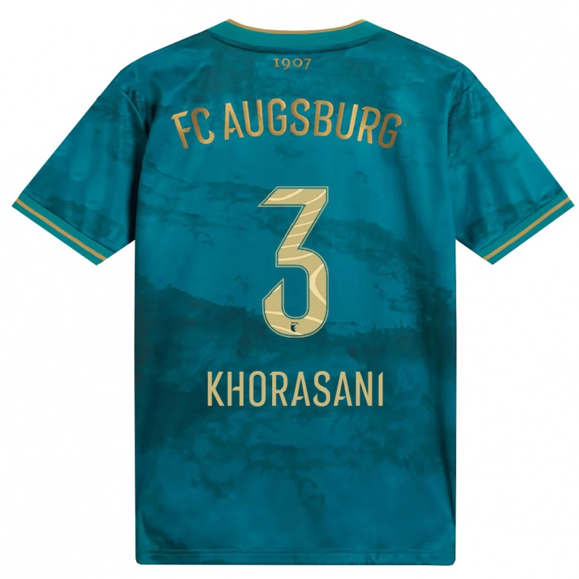 Danxen Enfant Maillot Ahmad Khorasani #3 Vert Marron Tenues Extérieur 2026/27 T-Shirt