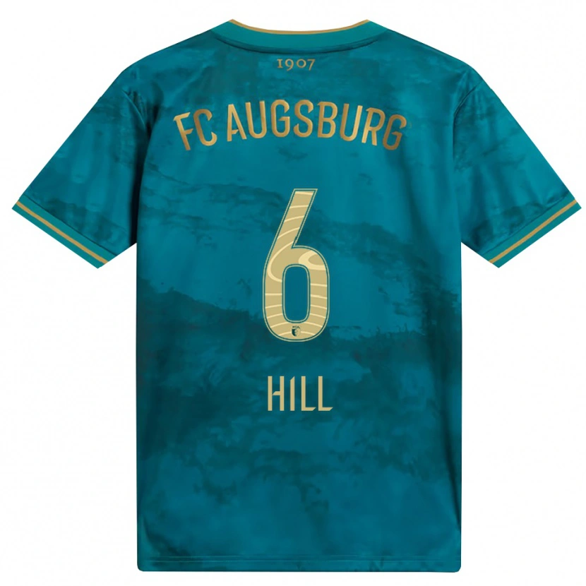 Danxen Enfant Maillot Niklas Hill #6 Vert Marron Tenues Extérieur 2026/27 T-Shirt