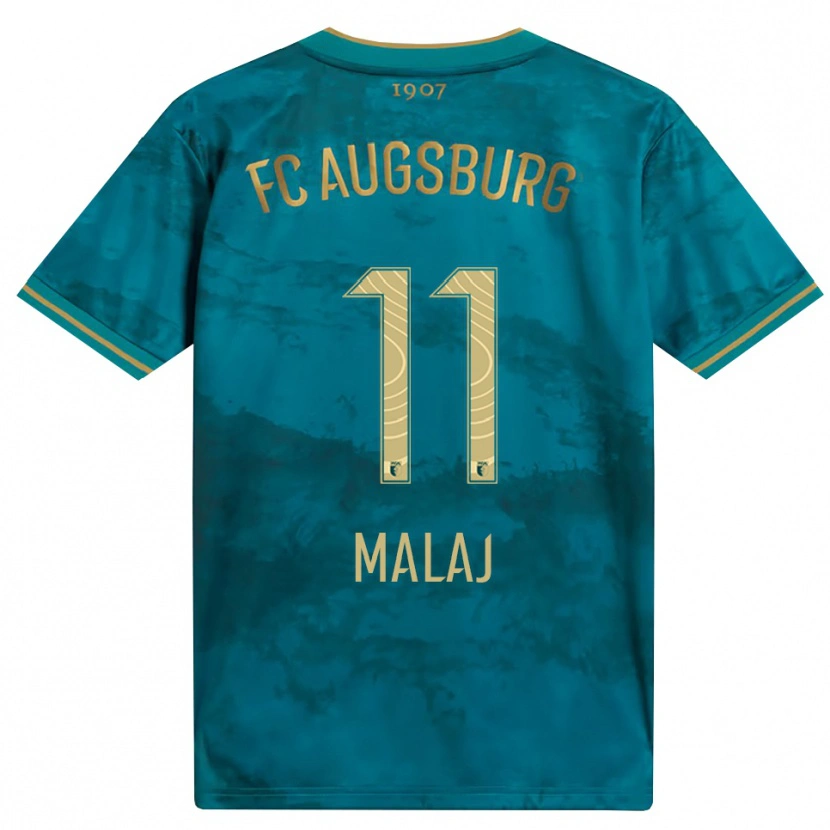 Danxen Enfant Maillot Aris Malaj #11 Vert Marron Tenues Extérieur 2026/27 T-Shirt
