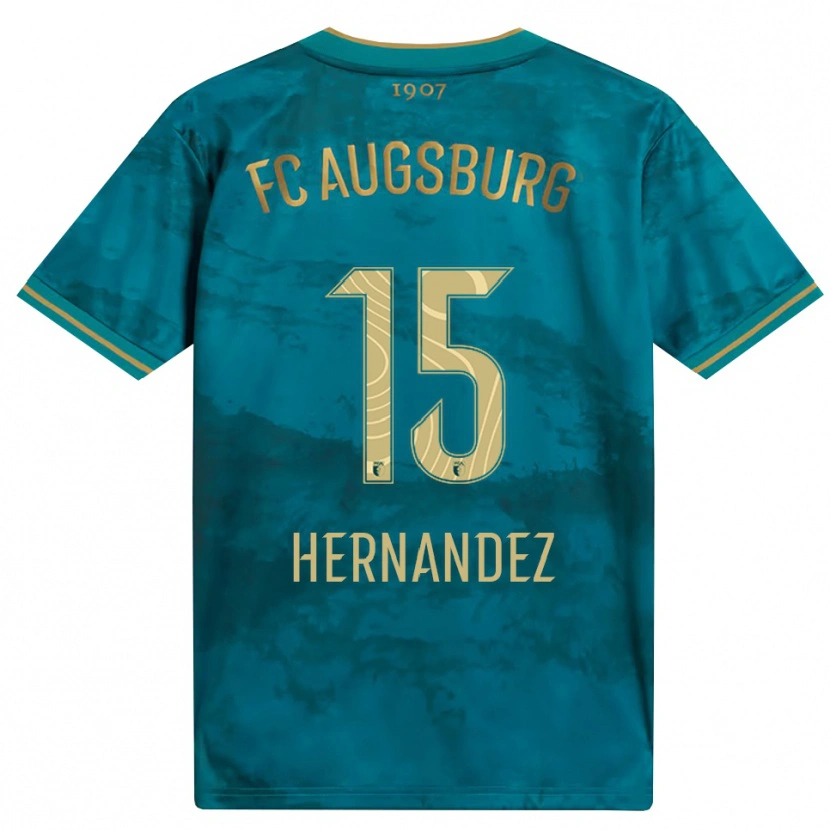 Danxen Enfant Maillot Saidu Hernandez #15 Vert Marron Tenues Extérieur 2026/27 T-Shirt