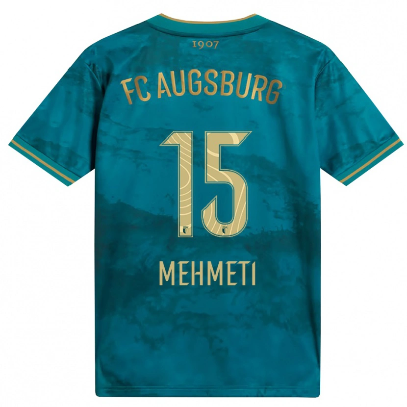 Danxen Enfant Maillot Bleona Mehmeti #15 Vert Marron Tenues Extérieur 2026/27 T-Shirt