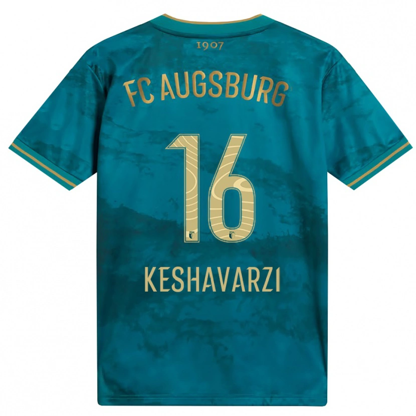 Danxen Enfant Maillot Nicolas Keshavarzi #16 Vert Marron Tenues Extérieur 2026/27 T-Shirt