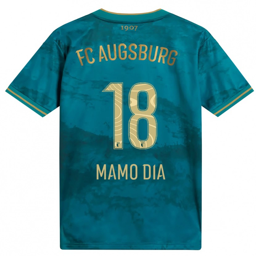 Danxen Enfant Maillot Amadou Mamo Dia #18 Vert Marron Tenues Extérieur 2026/27 T-Shirt