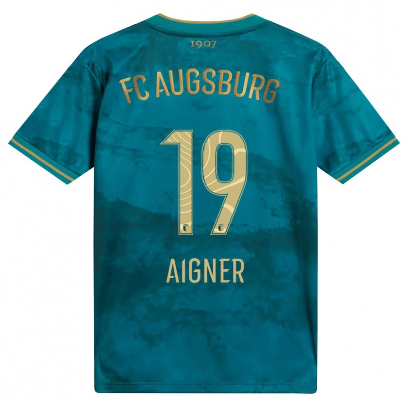 Danxen Enfant Maillot Lukas Aigner #19 Vert Marron Tenues Extérieur 2026/27 T-Shirt
