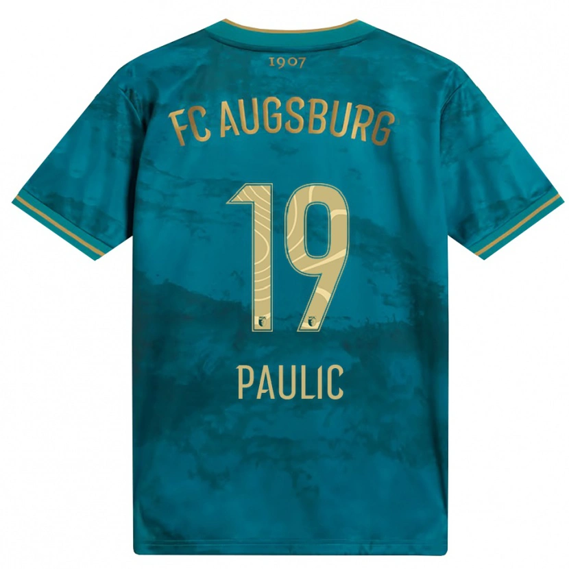 Danxen Enfant Maillot Anthony Paulic #19 Vert Marron Tenues Extérieur 2026/27 T-Shirt