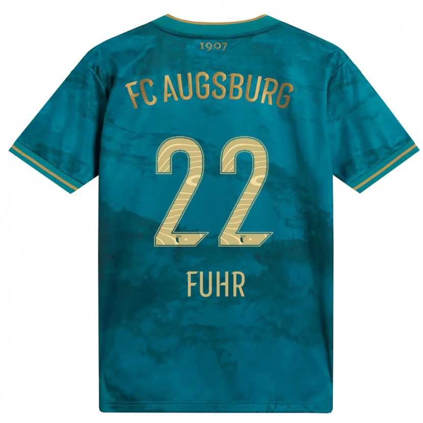 Danxen Enfant Maillot Paula Fuhr #22 Vert Marron Tenues Extérieur 2026/27 T-Shirt
