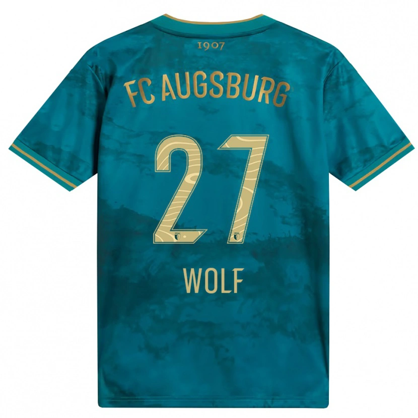 Danxen Enfant Maillot Marius Wolf #27 Vert Marron Tenues Extérieur 2026/27 T-Shirt