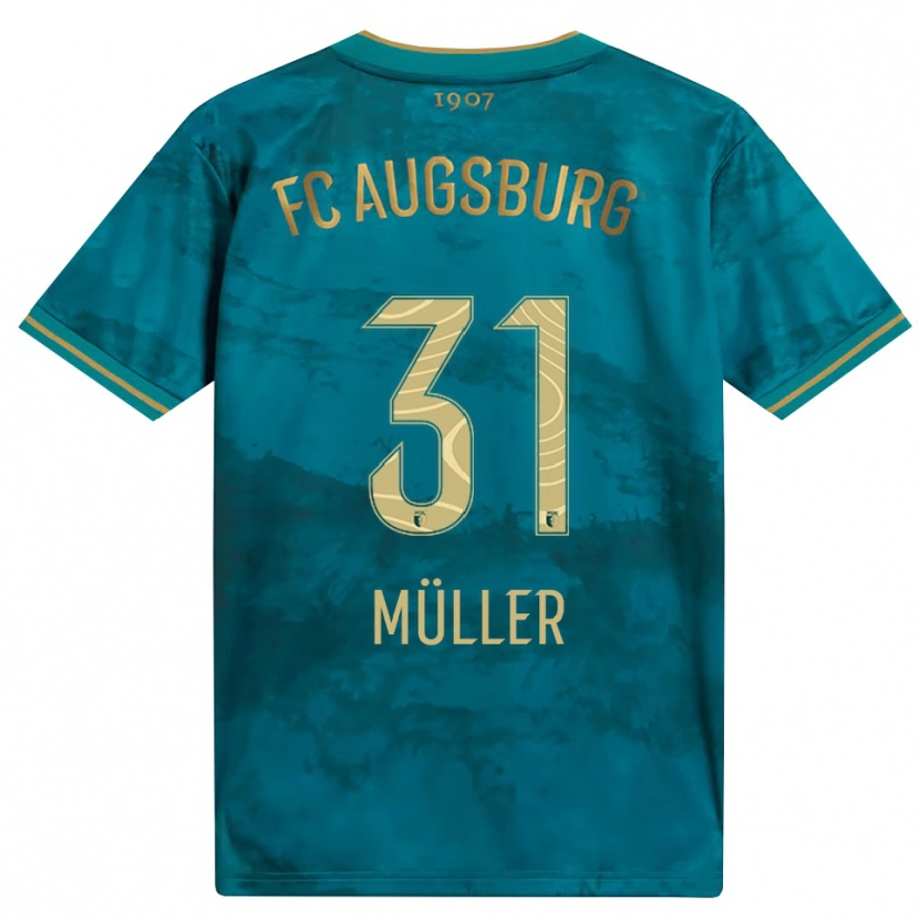 Danxen Enfant Maillot Noah Müller #31 Vert Marron Tenues Extérieur 2026/27 T-Shirt