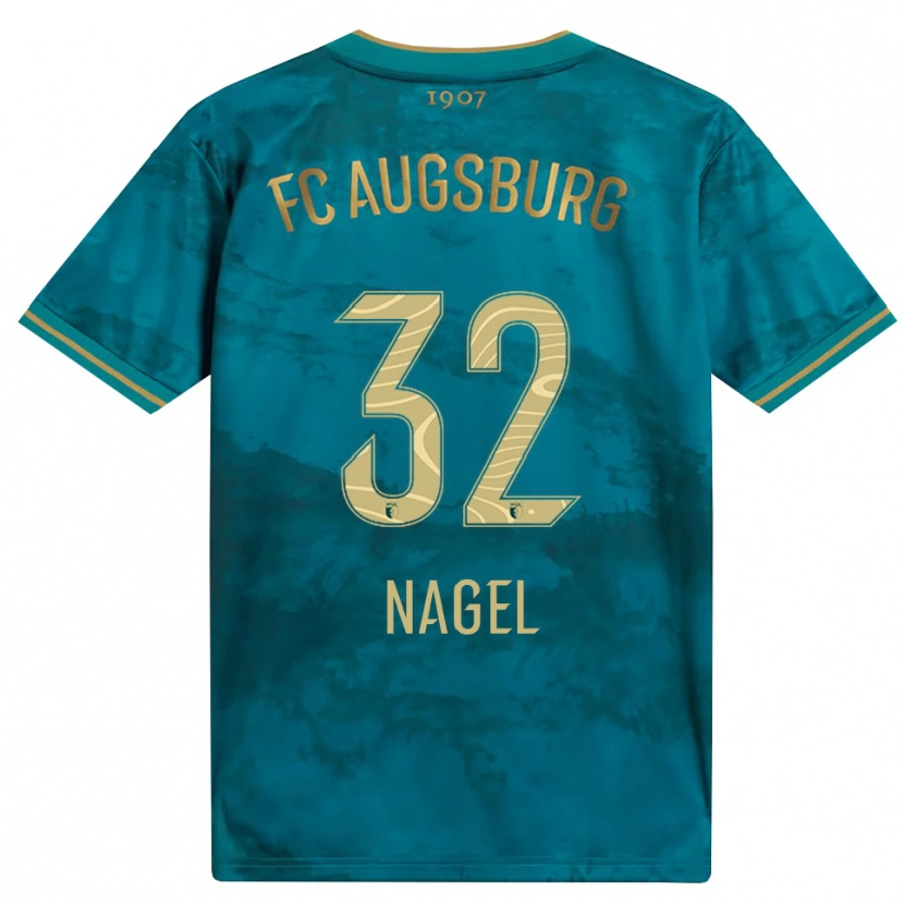 Danxen Enfant Maillot Timo Nagel #32 Vert Marron Tenues Extérieur 2026/27 T-Shirt