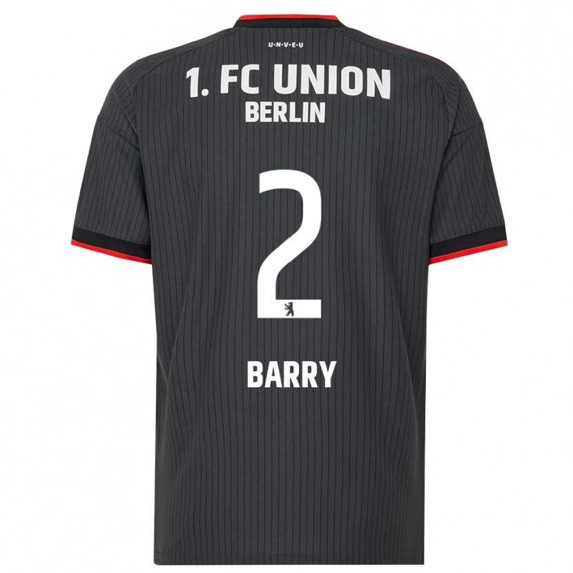 Danxen Enfant Maillot Sadou Barry #2 Noir Blanc Rouge Tenues Extérieur 2026/27 T-Shirt