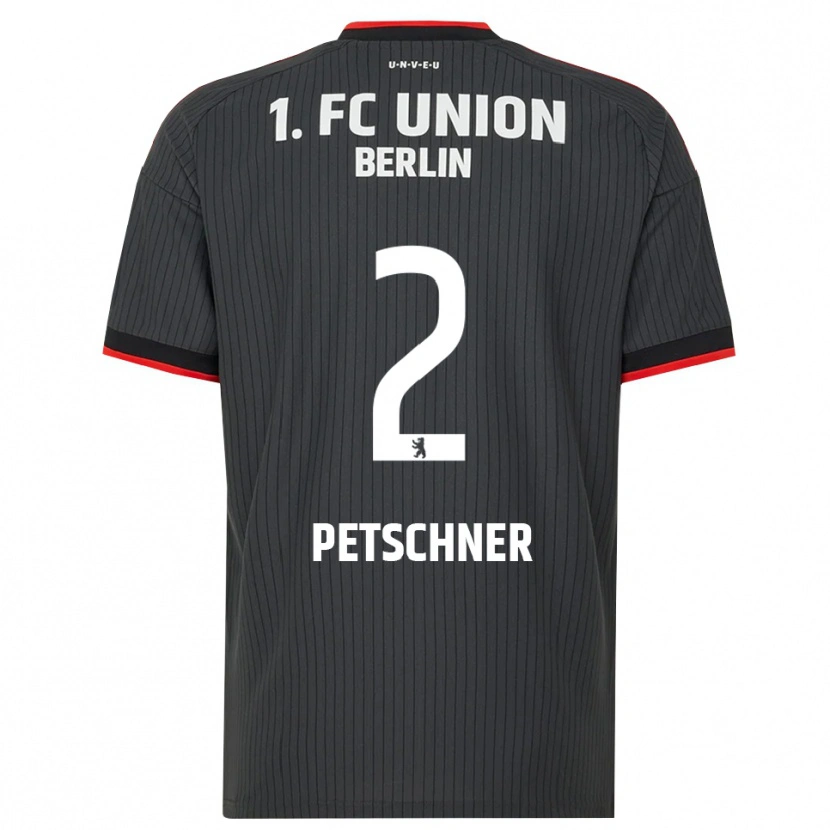 Danxen Enfant Maillot Anton Petschner #2 Noir Blanc Rouge Tenues Extérieur 2026/27 T-Shirt