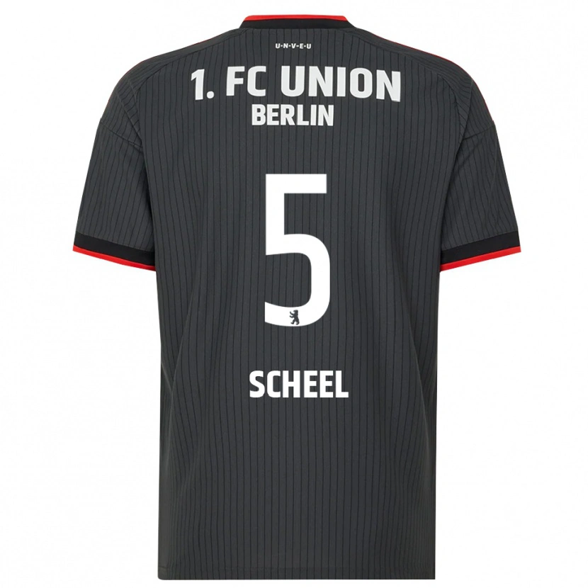 Danxen Enfant Maillot Luca Scheel #5 Noir Blanc Rouge Tenues Extérieur 2026/27 T-Shirt