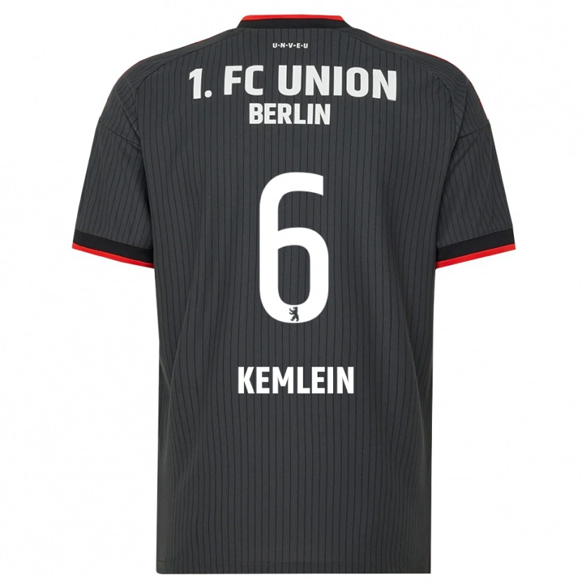 Danxen Enfant Maillot Aljoscha Kemlein #6 Noir Blanc Rouge Tenues Extérieur 2026/27 T-Shirt