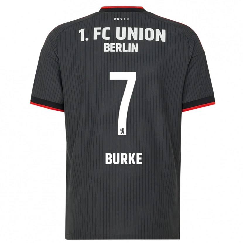 Danxen Enfant Maillot Oliver Burke #7 Noir Blanc Rouge Tenues Extérieur 2026/27 T-Shirt