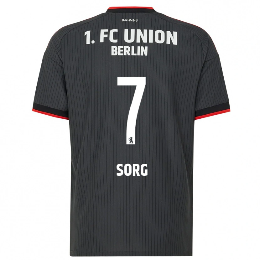 Danxen Enfant Maillot Leonard Sorg #7 Noir Blanc Rouge Tenues Extérieur 2026/27 T-Shirt