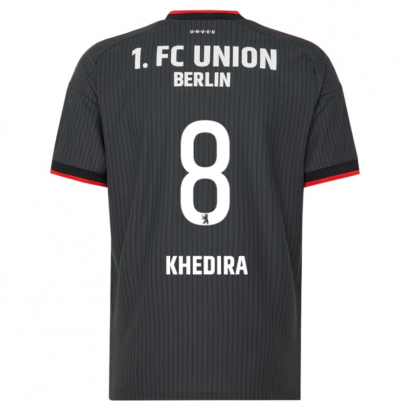 Danxen Enfant Maillot Rani Khedira #8 Noir Blanc Rouge Tenues Extérieur 2026/27 T-Shirt
