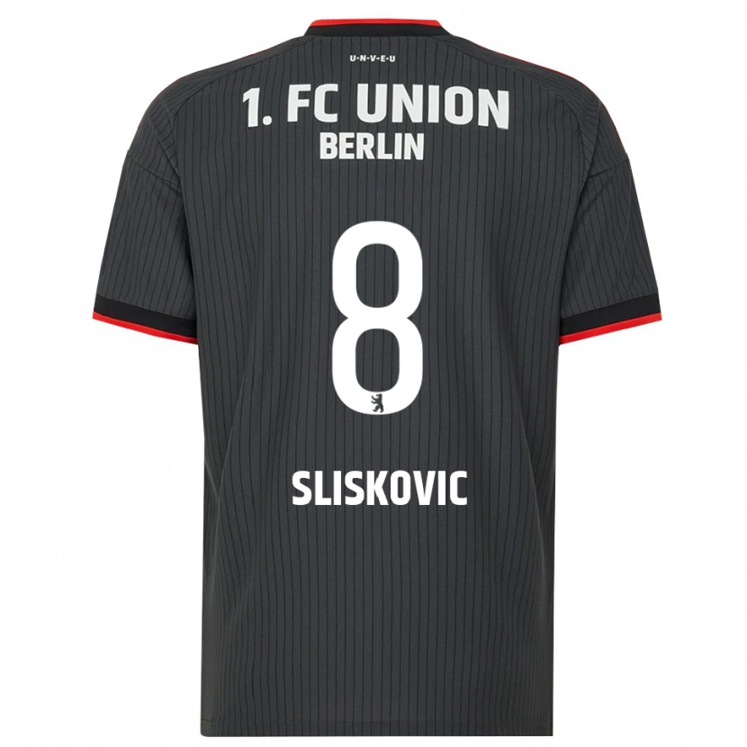 Danxen Enfant Maillot Duje Sliskovic #8 Noir Blanc Rouge Tenues Extérieur 2026/27 T-Shirt