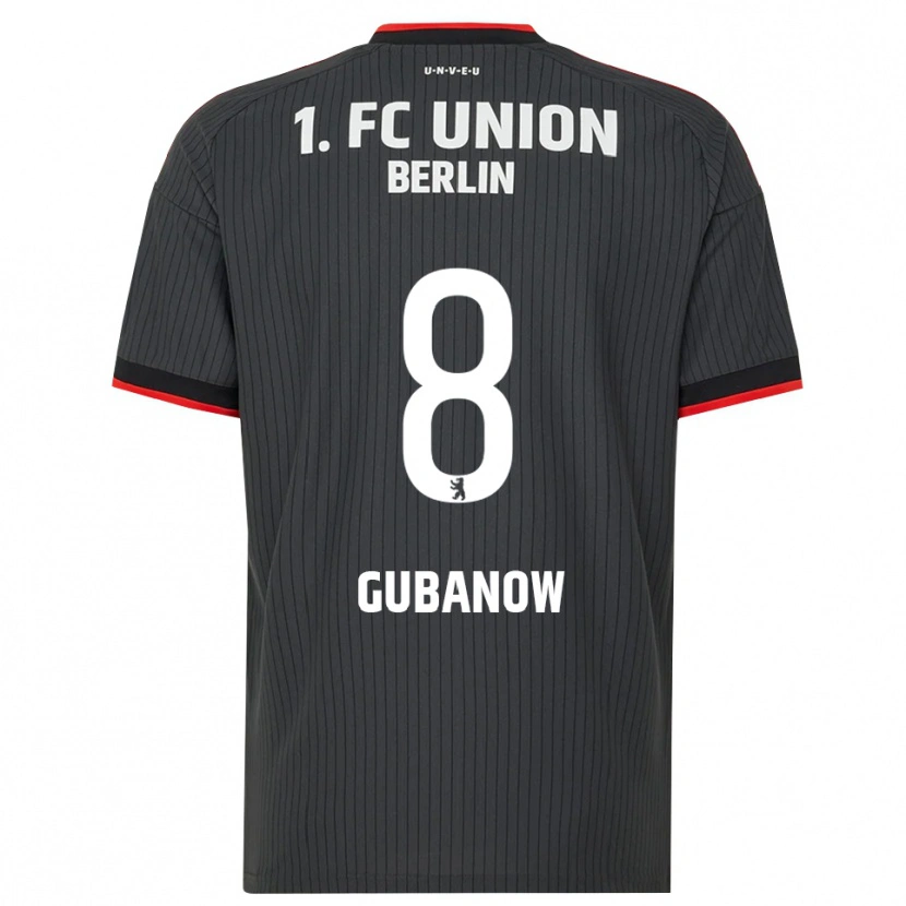 Danxen Enfant Maillot Oskar Gubanow #8 Noir Blanc Rouge Tenues Extérieur 2026/27 T-Shirt
