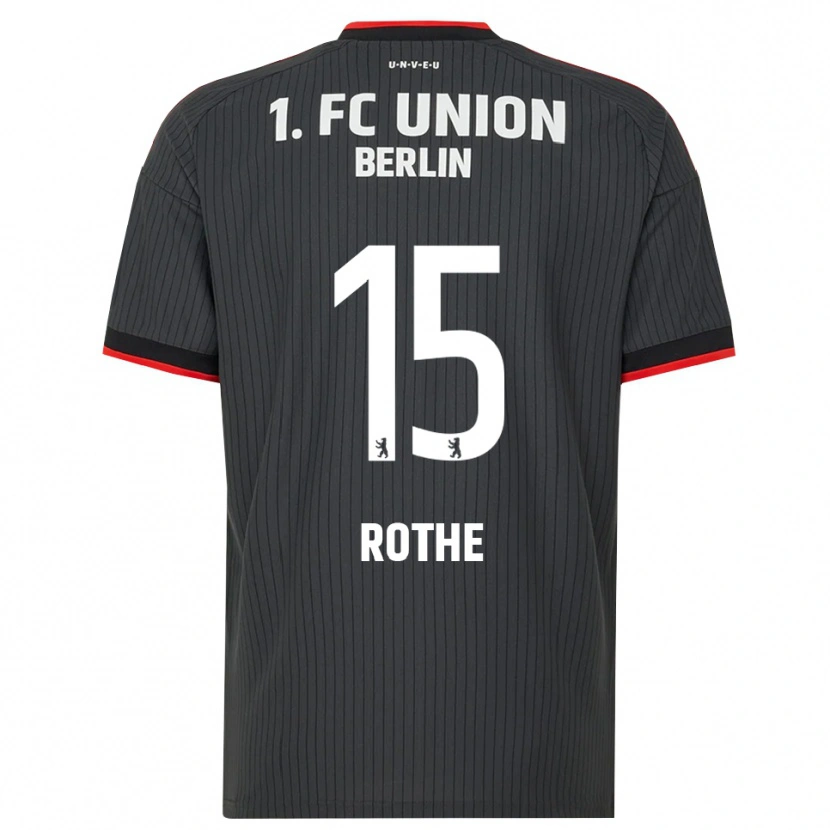 Danxen Enfant Maillot Tom Rothe #15 Noir Blanc Rouge Tenues Extérieur 2026/27 T-Shirt