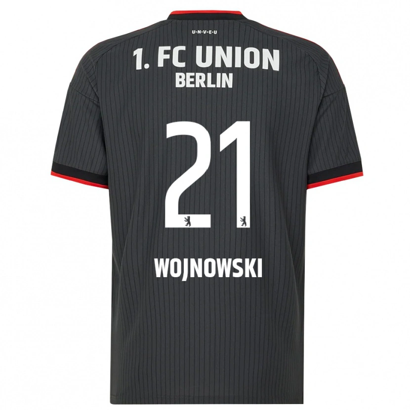 Danxen Enfant Maillot Wiktorian Wojnowski #21 Noir Blanc Rouge Tenues Extérieur 2026/27 T-Shirt