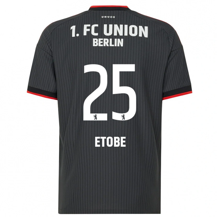 Danxen Enfant Maillot Michael Etobe #25 Noir Blanc Rouge Tenues Extérieur 2026/27 T-Shirt