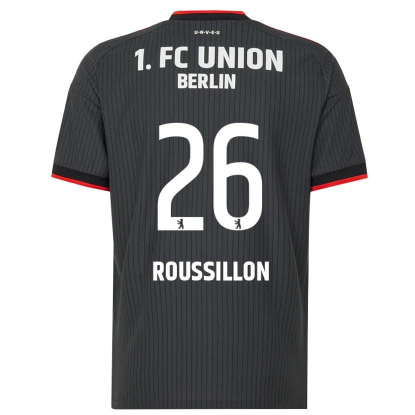 Danxen Enfant Maillot Jérôme Roussillon #26 Noir Blanc Rouge Tenues Extérieur 2026/27 T-Shirt