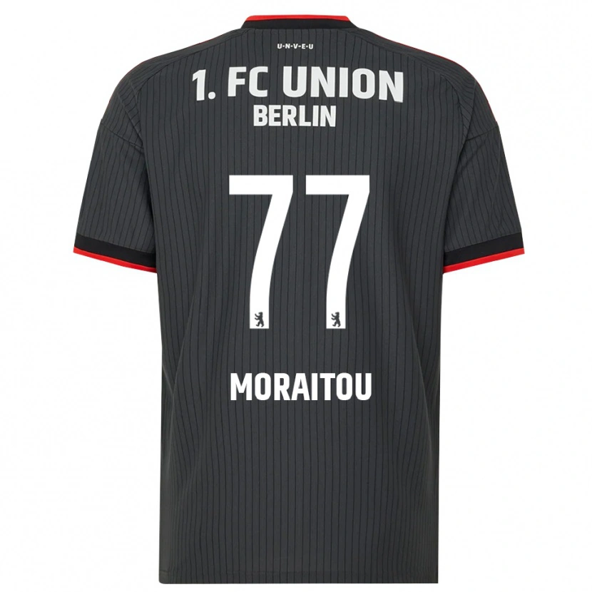Danxen Enfant Maillot Athanasia Moraitou #77 Noir Blanc Rouge Tenues Extérieur 2026/27 T-Shirt