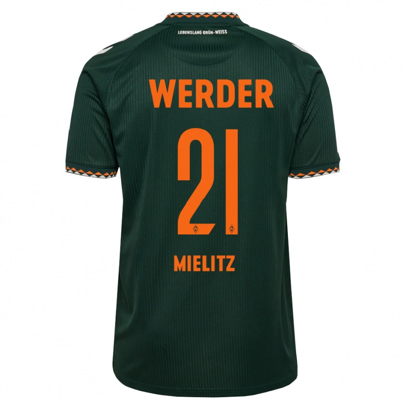 Danxen Enfant Maillot Sebastian Mielitz #21 Vert Foncé Orange Blanc Tenues Extérieur 2026/27 T-Shirt