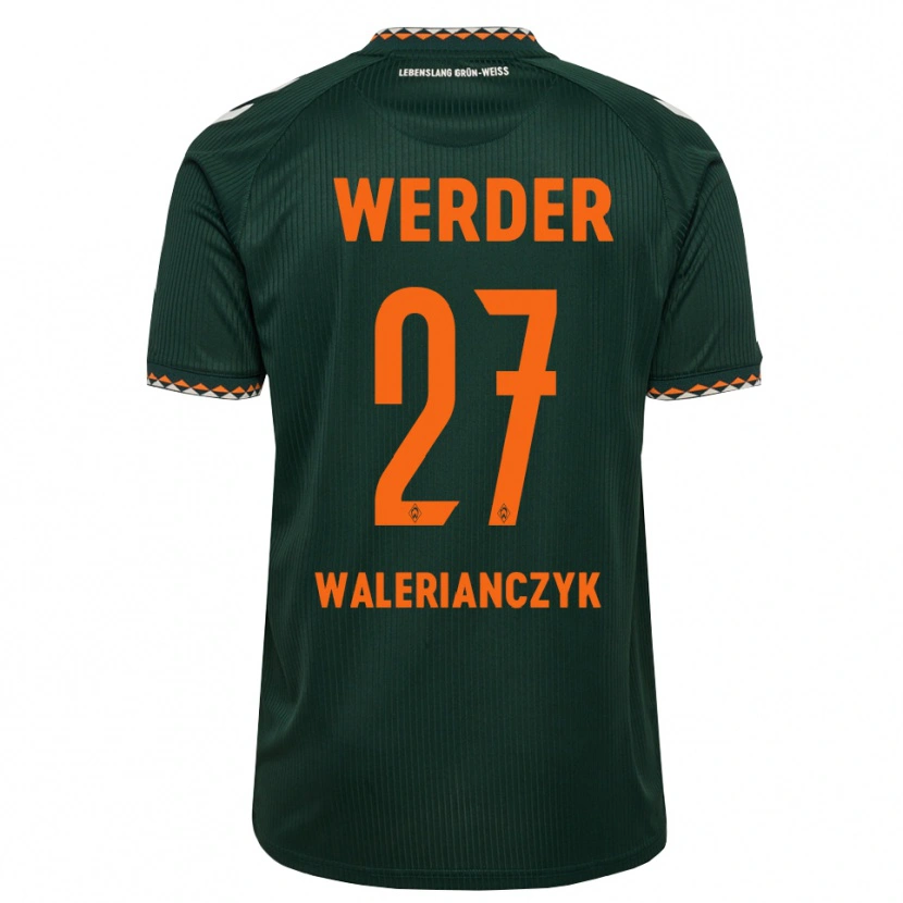 Danxen Enfant Maillot Dennis Walerianczyk #27 Vert Foncé Orange Blanc Tenues Extérieur 2026/27 T-Shirt