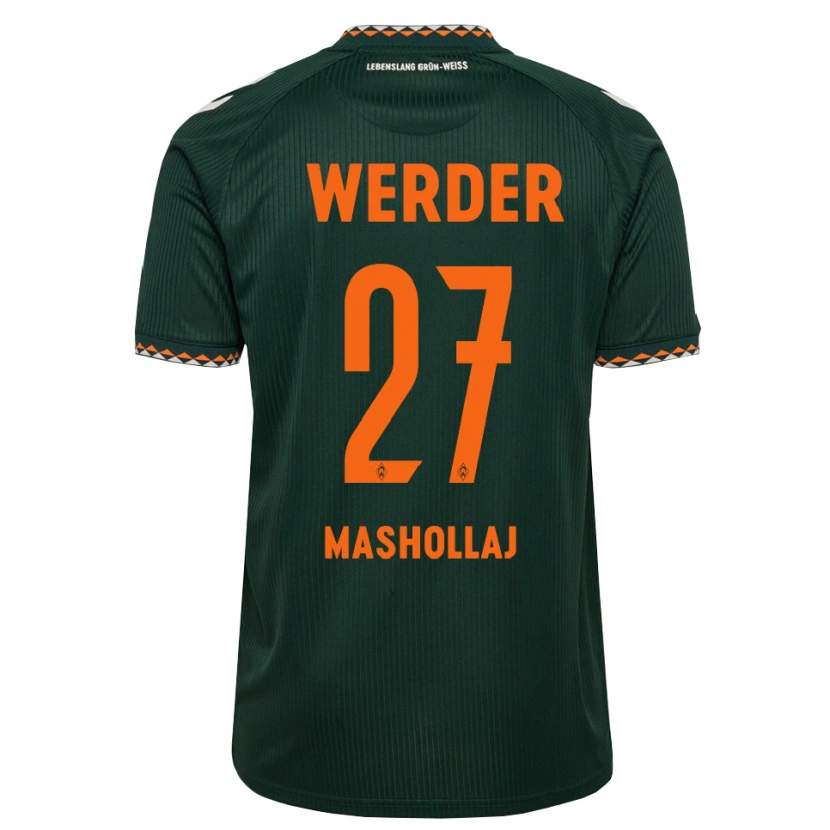 Danxen Enfant Maillot Benjamin Mashollaj #27 Vert Foncé Orange Blanc Tenues Extérieur 2026/27 T-Shirt