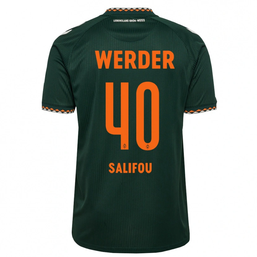 Danxen Enfant Maillot Dikeni Salifou #40 Vert Foncé Orange Blanc Tenues Extérieur 2026/27 T-Shirt