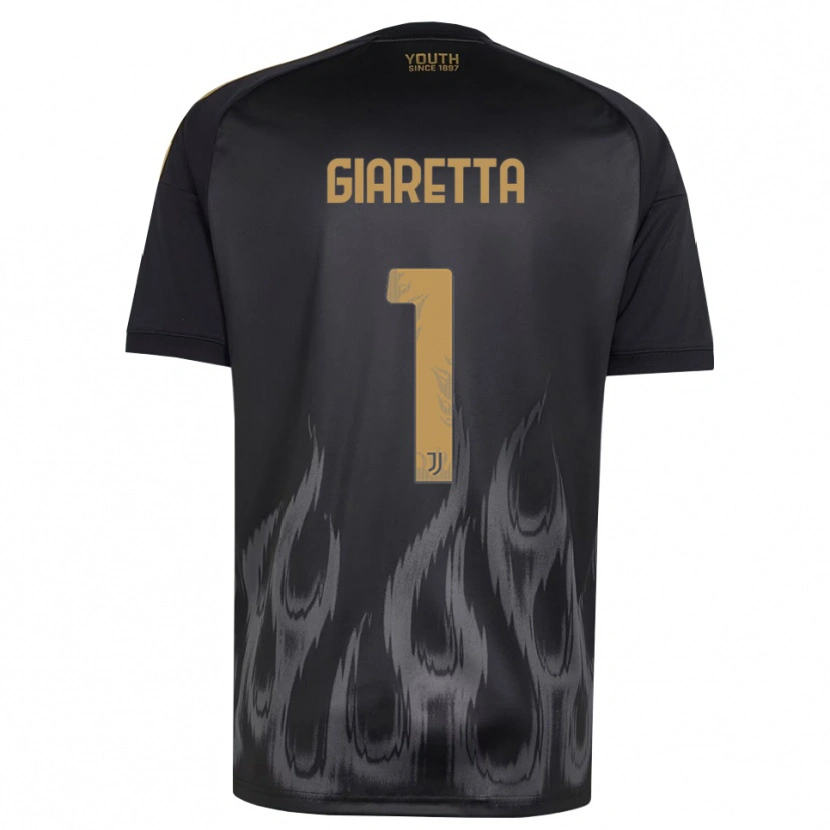 Danxen Enfant Maillot Emanuele Giaretta #1 Noir Marron Troisieme 2026/27 T-Shirt