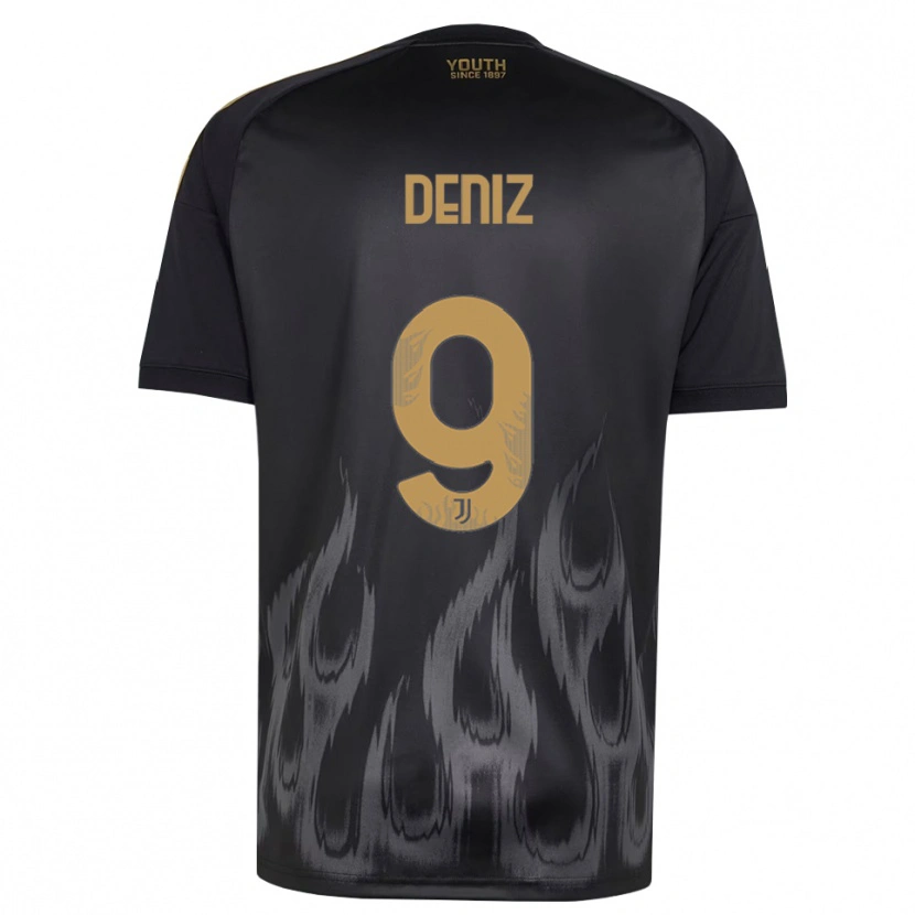 Danxen Enfant Maillot Esad Deniz #9 Noir Marron Troisieme 2026/27 T-Shirt