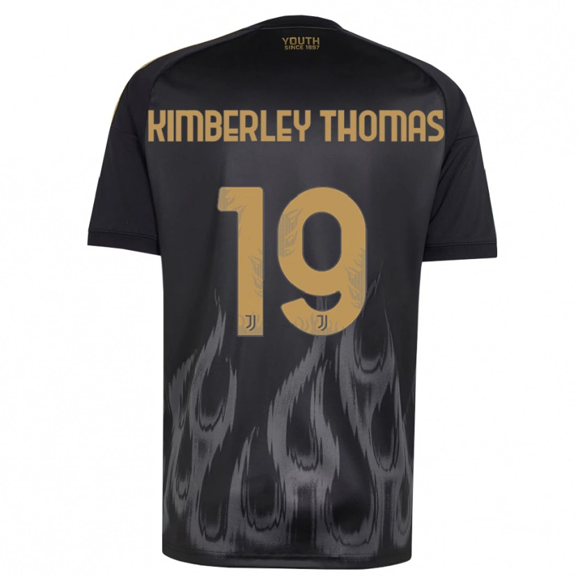Danxen Enfant Maillot Lindsey Kimberley Thomas #19 Noir Marron Troisieme 2026/27 T-Shirt