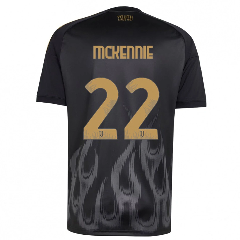 Danxen Enfant Maillot Weston Mckennie #22 Noir Marron Troisieme 2026/27 T-Shirt