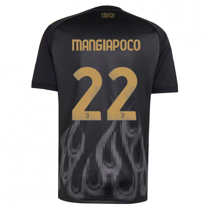 Danxen Enfant Maillot Stefano Mangiapoco #22 Noir Marron Troisieme 2026/27 T-Shirt