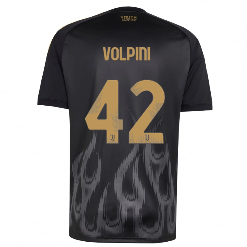 Danxen Enfant Maillot Viola Volpini #42 Noir Marron Troisieme 2026/27 T-Shirt