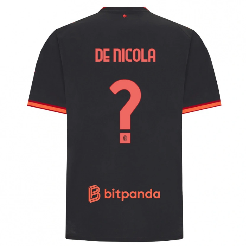 Danxen Enfant Maillot Donato De Nicola #0 Rouge Noir Troisieme 2026/27 T-Shirt