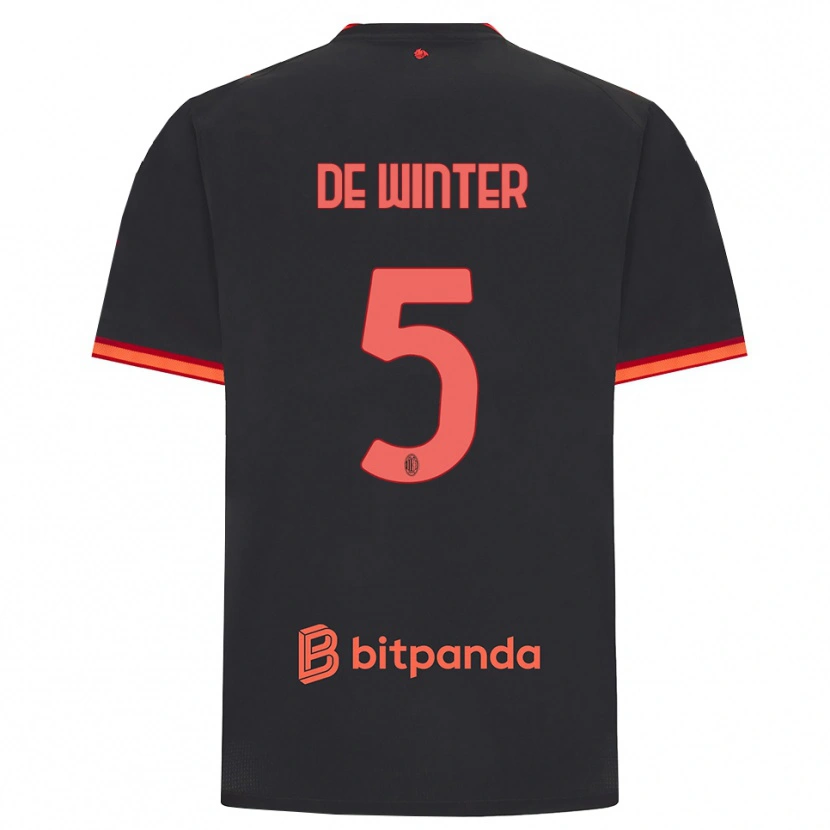 Danxen Enfant Maillot Koni De Winter #5 Rouge Noir Troisieme 2026/27 T-Shirt