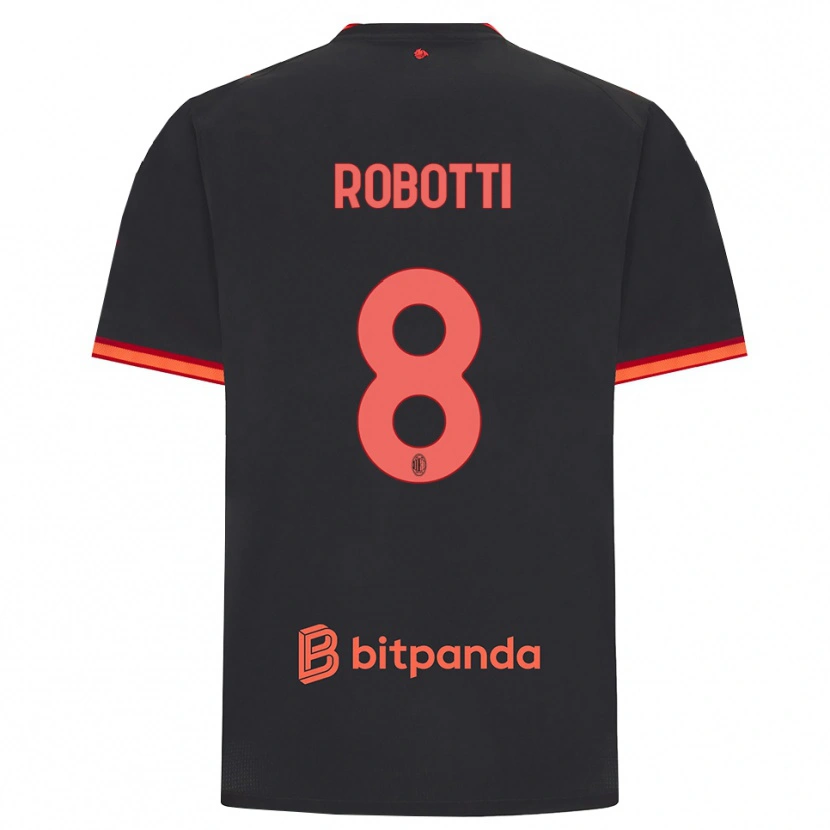 Danxen Enfant Maillot Giovanni Robotti #8 Rouge Noir Troisieme 2026/27 T-Shirt