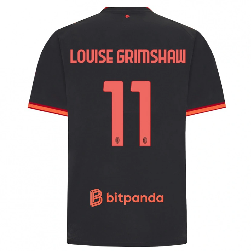 Danxen Enfant Maillot Christy Louise Grimshaw #11 Rouge Noir Troisieme 2026/27 T-Shirt