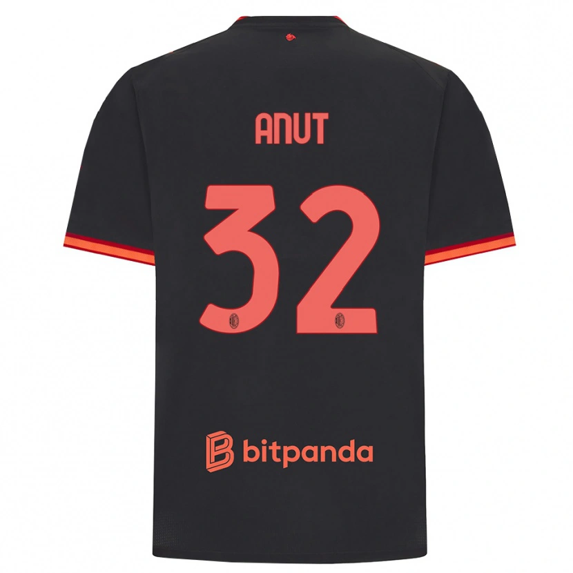 Danxen Enfant Maillot Niccolo Anut #32 Rouge Noir Troisieme 2026/27 T-Shirt