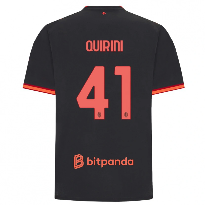 Danxen Enfant Maillot Ettore Quirini #41 Rouge Noir Troisieme 2026/27 T-Shirt