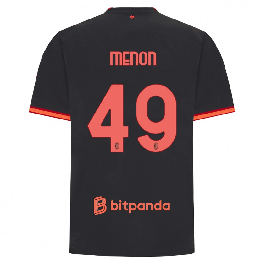Danxen Enfant Maillot Luca Menon #49 Rouge Noir Troisieme 2026/27 T-Shirt