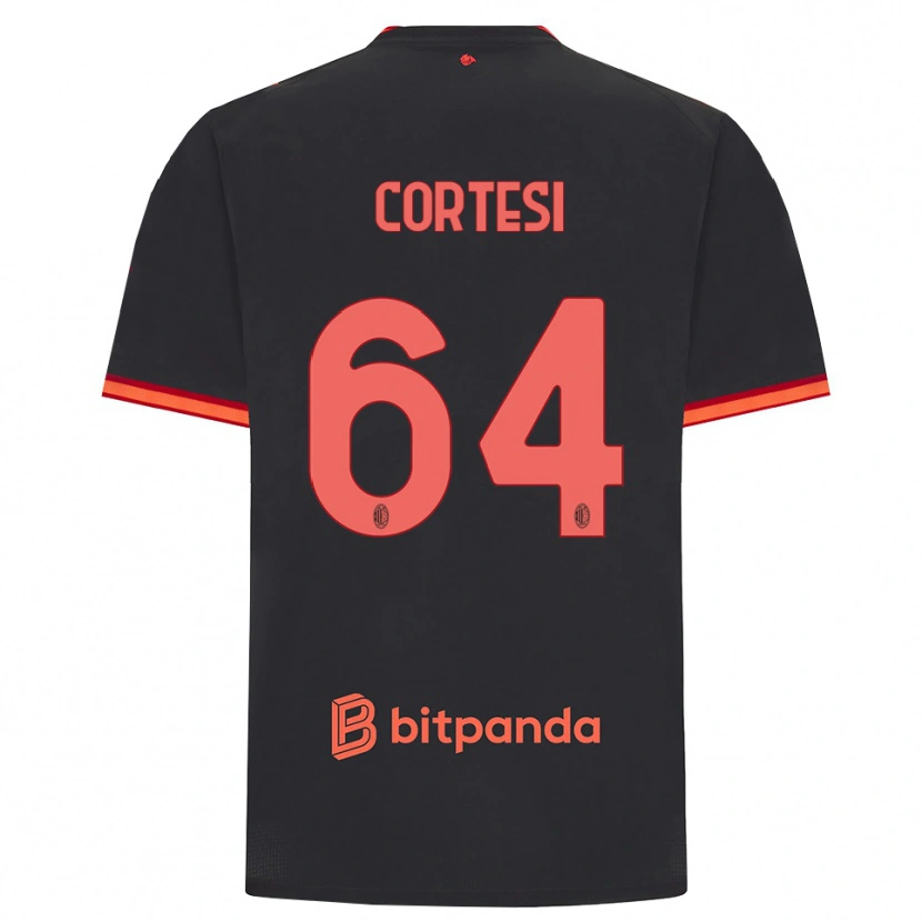 Danxen Enfant Maillot Selena Cortesi #64 Rouge Noir Troisieme 2026/27 T-Shirt