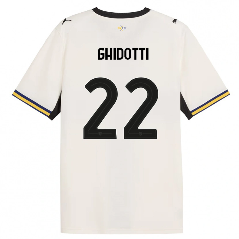 Danxen Enfant Maillot Simone Ghidotti #22 Blanc Cassé Noir Jaune Tenues Domicile 2026/27 T-Shirt