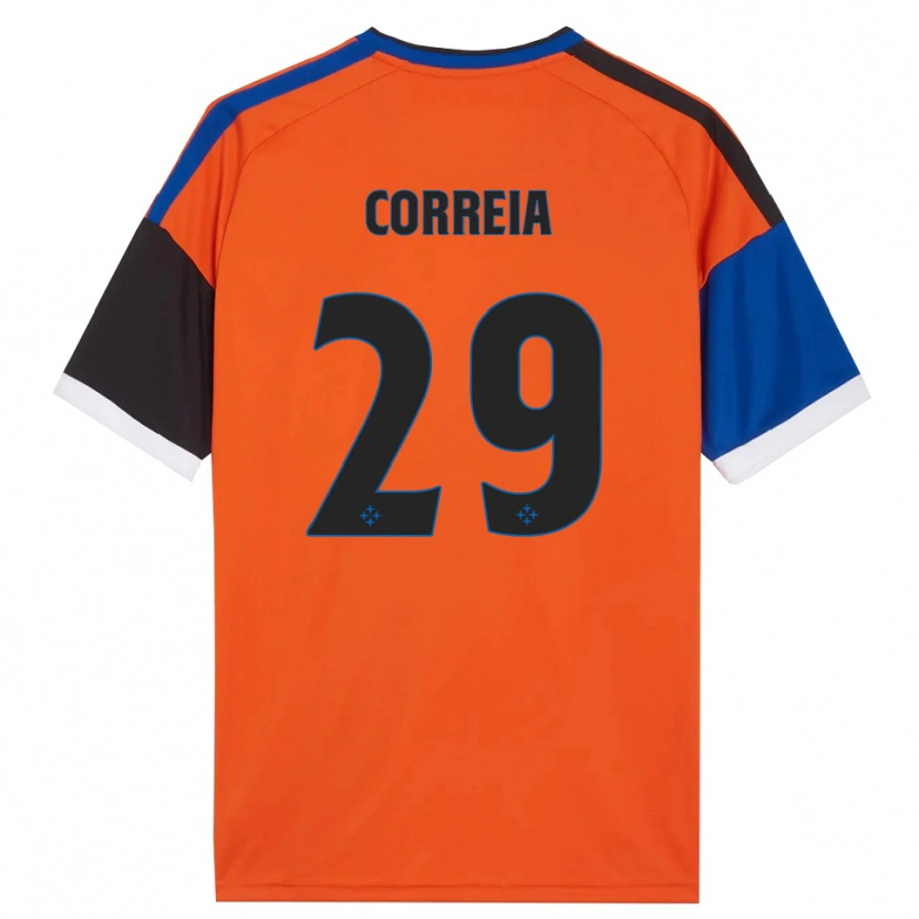 Danxen Enfant Maillot Omar Correia #29 Orange Bleu Noir Blanc Tenues Extérieur 2026/27 T-Shirt