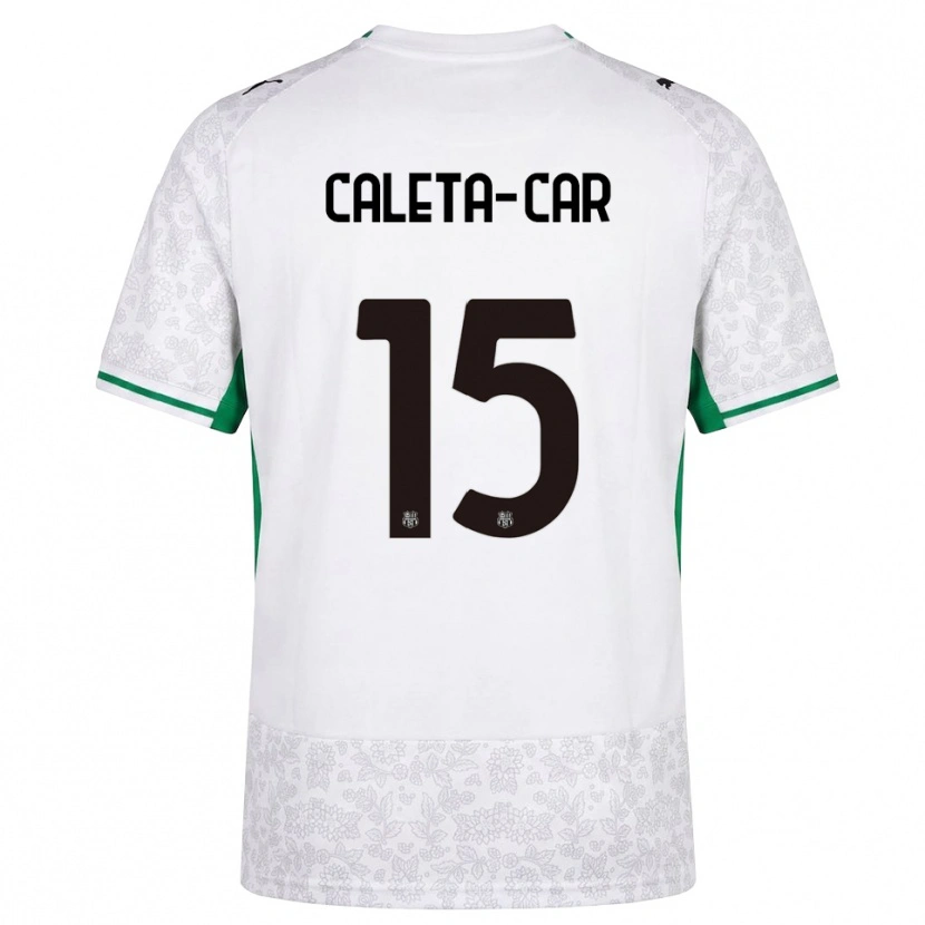 Danxen Homme Maillot Duje Caleta-Car #15 Blanc Noir Vert Tenues Extérieur 2026/27 T-Shirt