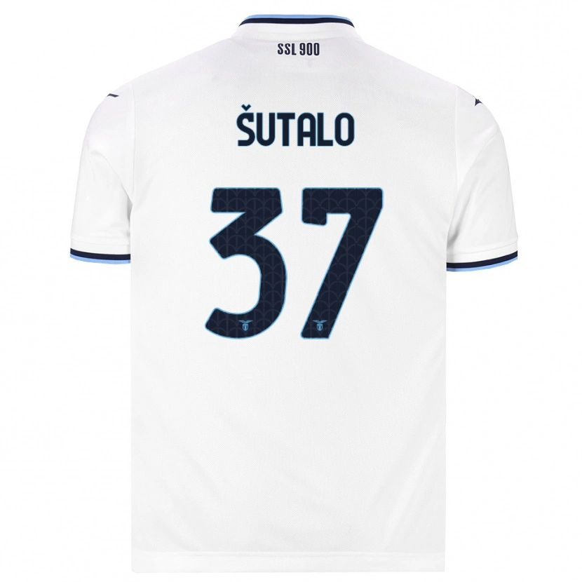 Danxen Homme Maillot Josip Sutalo #37 Blanc Bleu Marine Tenues Extérieur 2026/27 T-Shirt